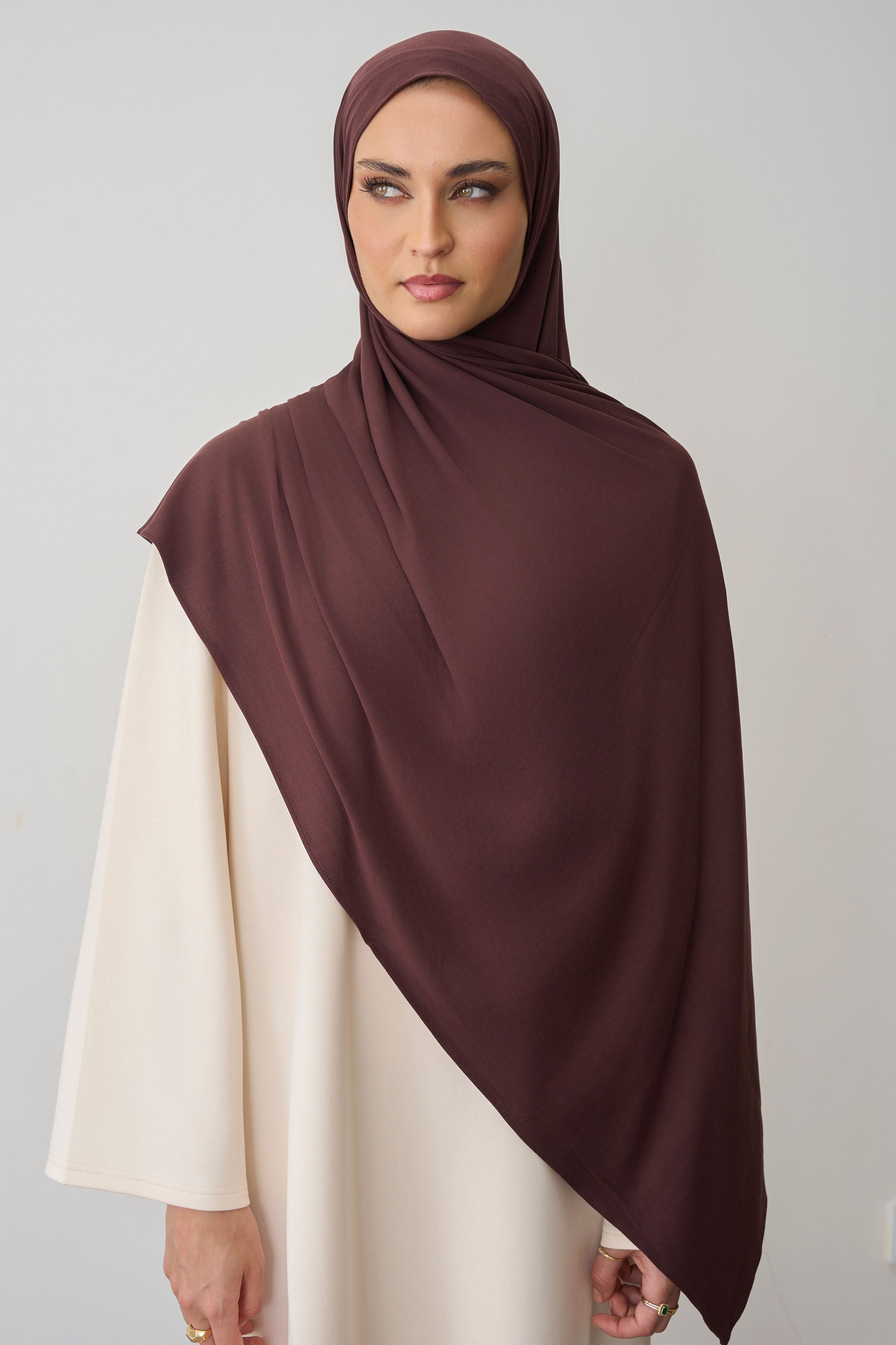 Soft Modal Scarf | Choclate Plum