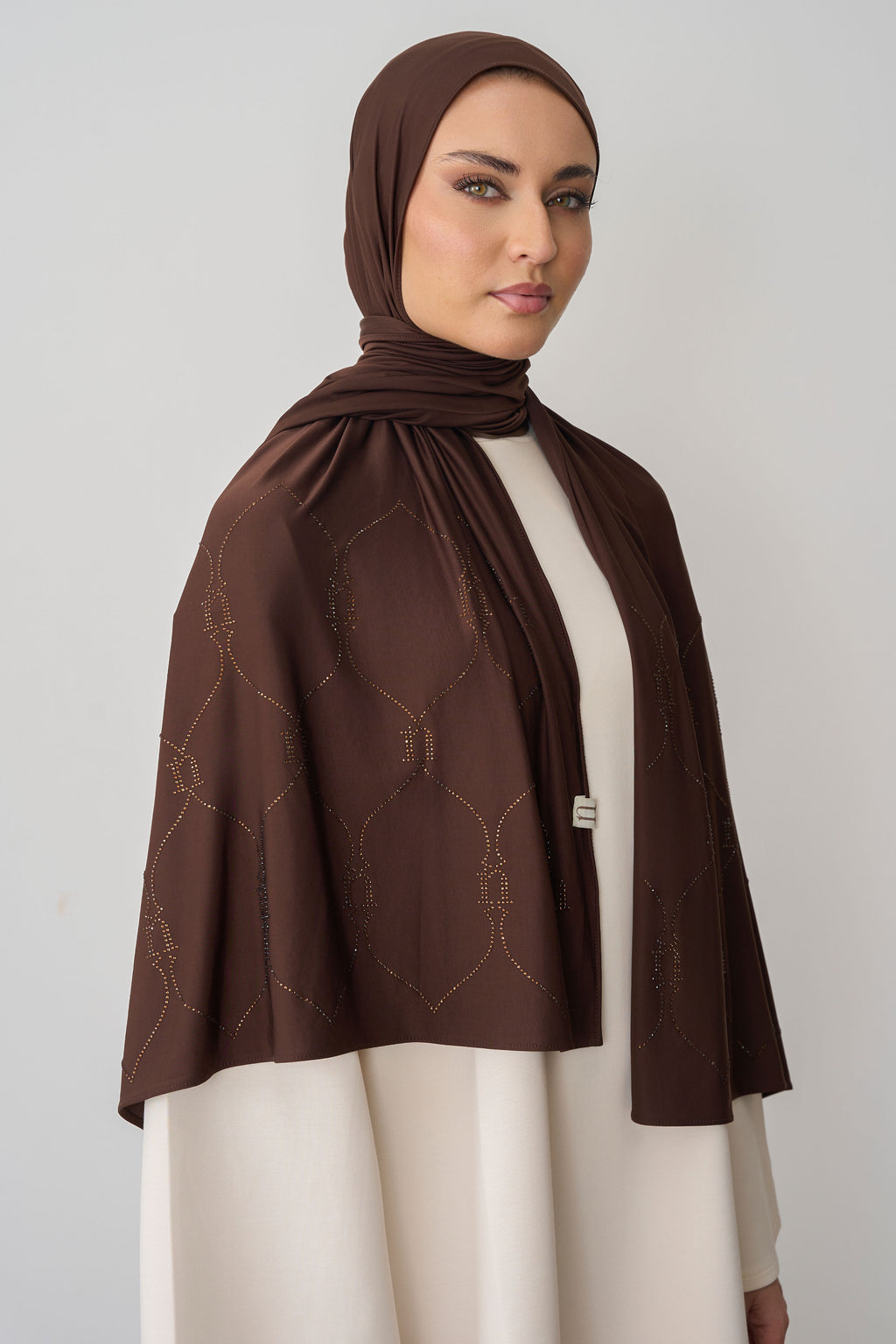 Liquid Jersey Stone Scarf | Espresso