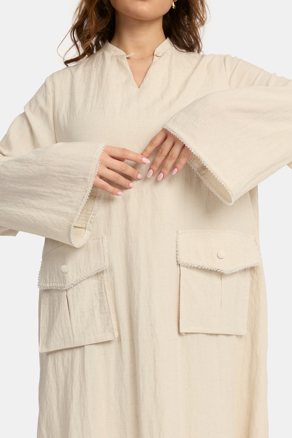 Pocket Dress Textured Edition - Sandy Cream