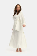 Textured Satin Knot Set - Off White