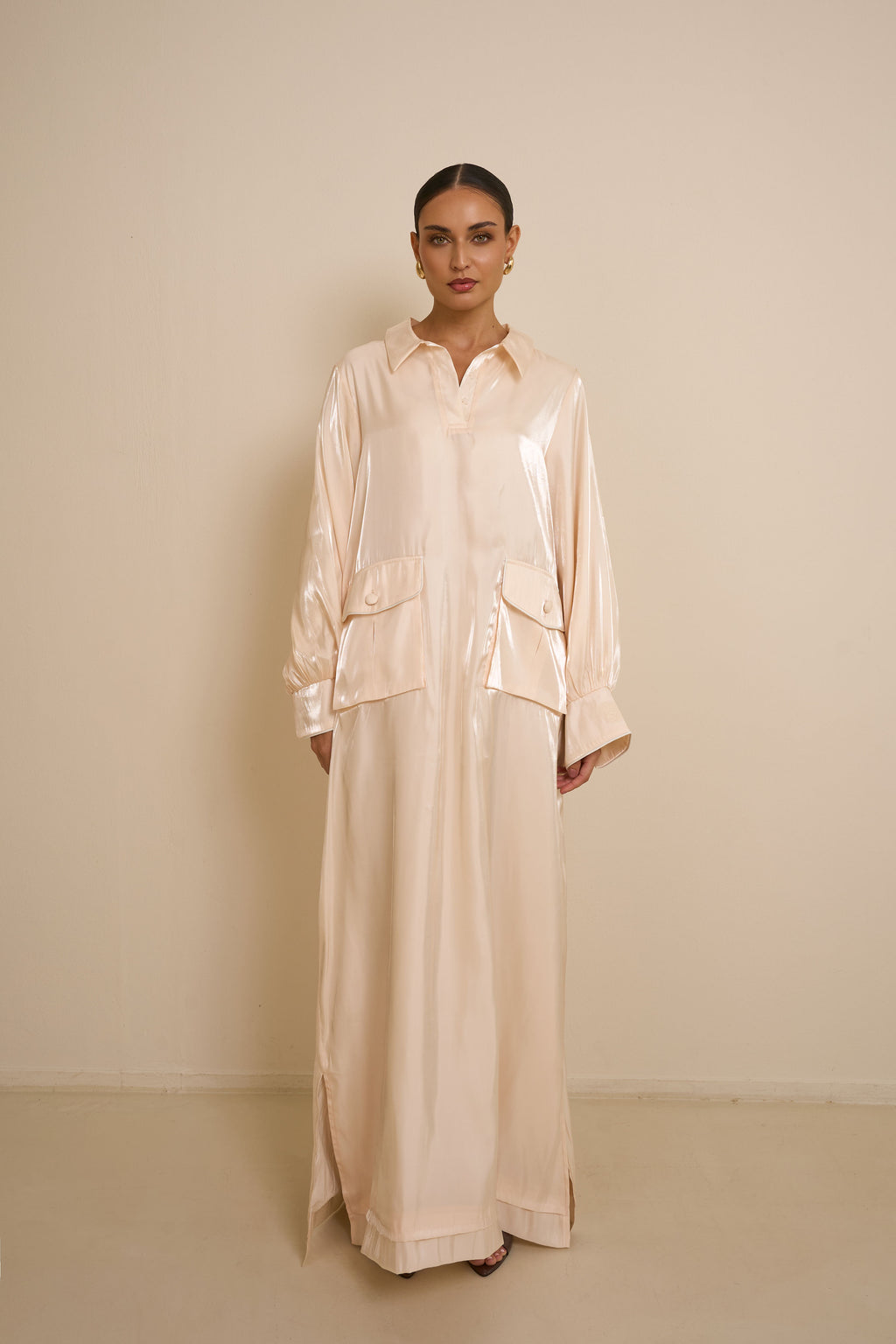 NIYA THE LABEL CLOTHING CREAMY DRESS