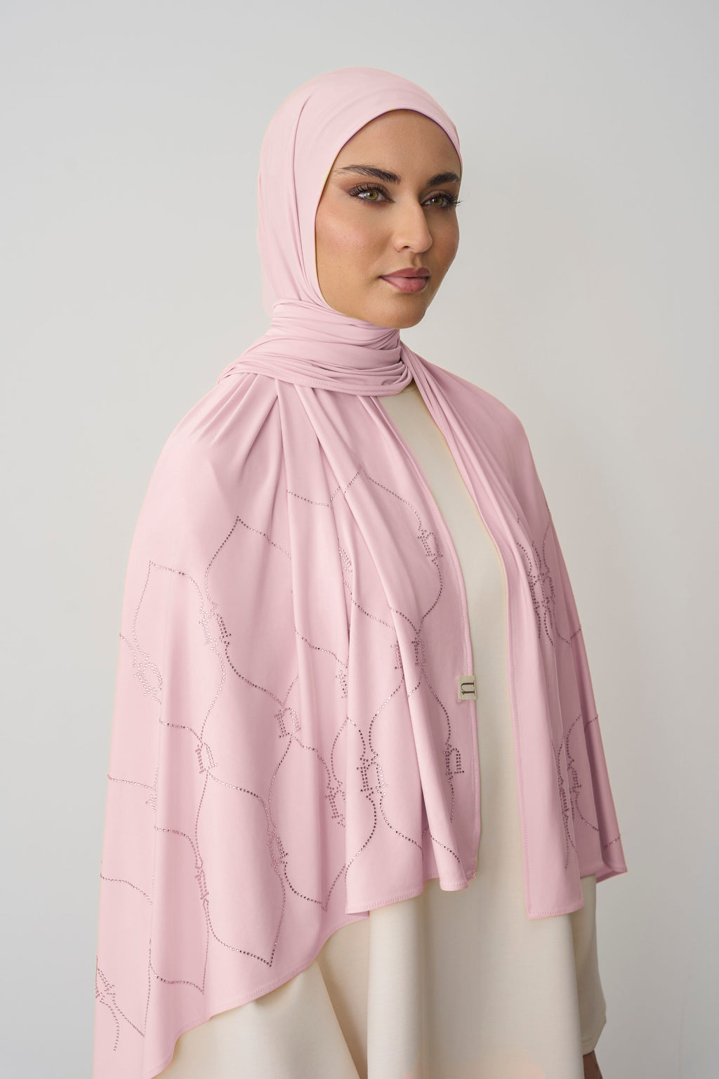 Liquid Jersey Stone Scarf | Cotton Candy