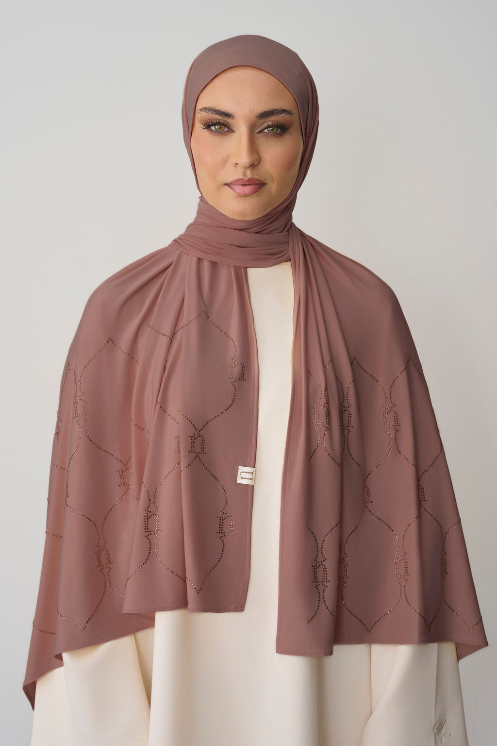 Liquid Jersey Stone Scarf | Rosewood
