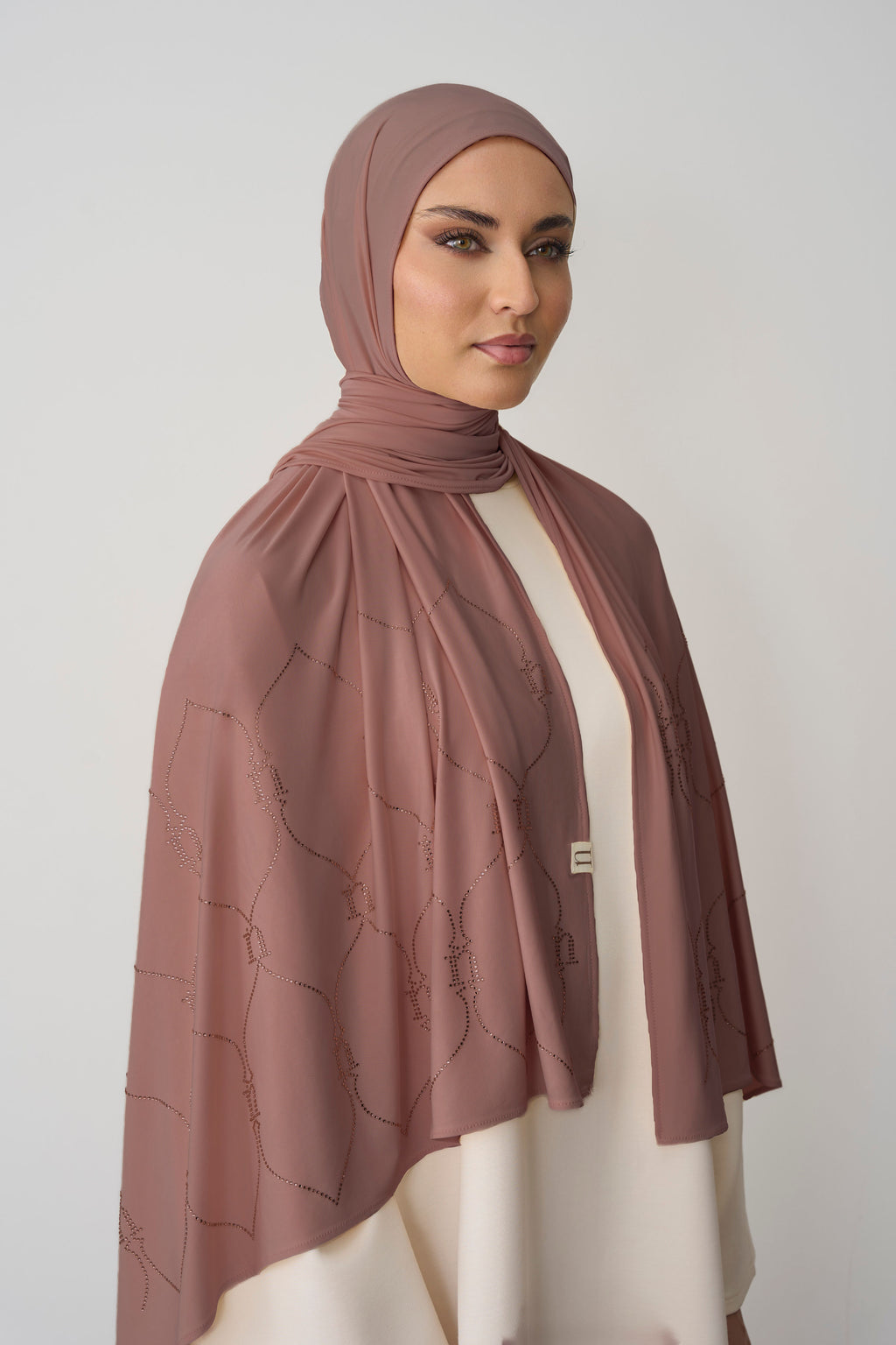 Liquid Jersey Stone Scarf | Rosewood