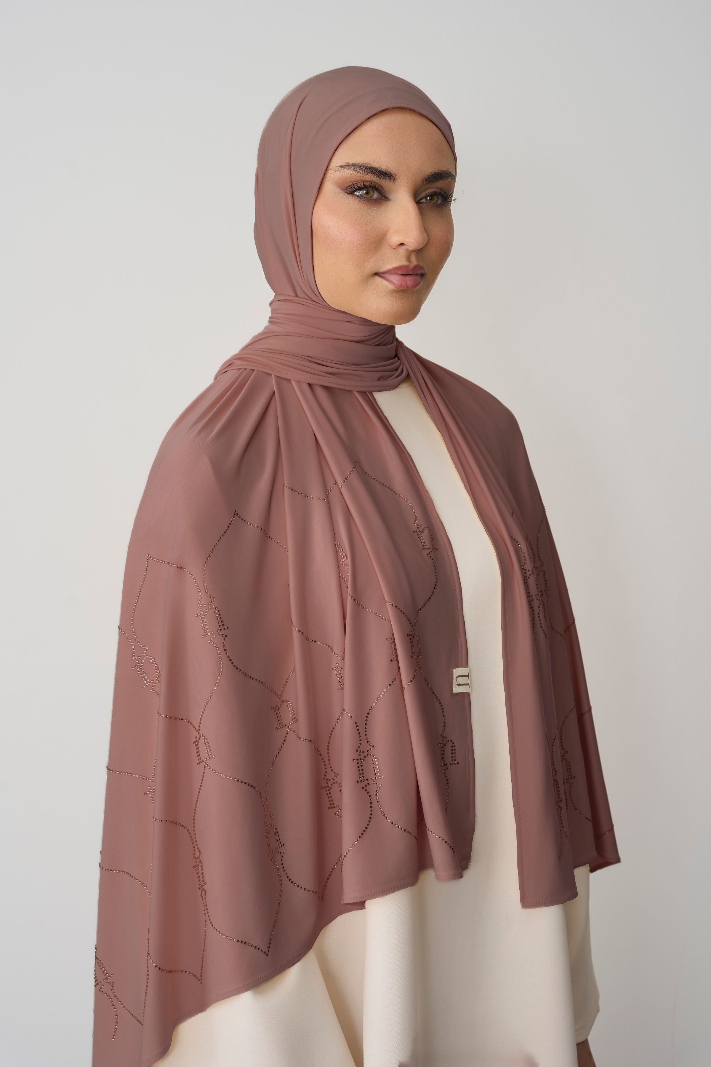 Liquid Jersey Stone Scarf | Rosewood