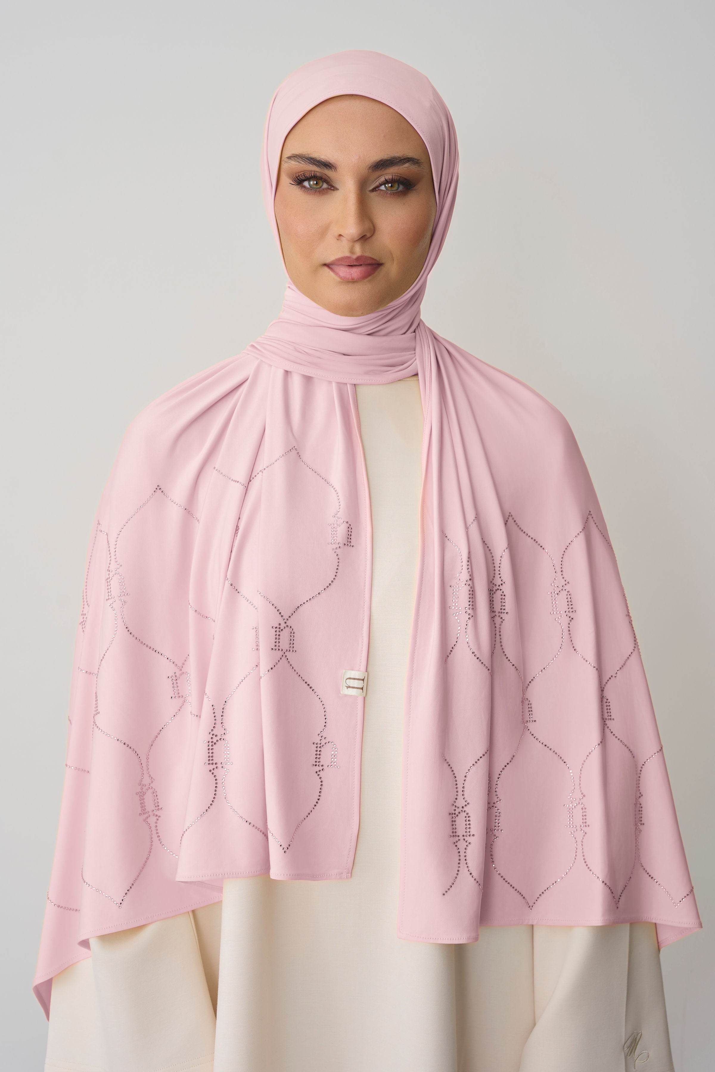 Liquid Jersey Stone Scarf | Cotton Candy